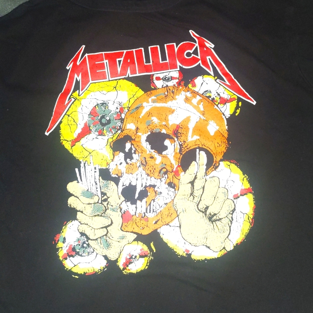 Women’s Metallica The Shortest Straw Cropped Top Black Graphic T Shirt